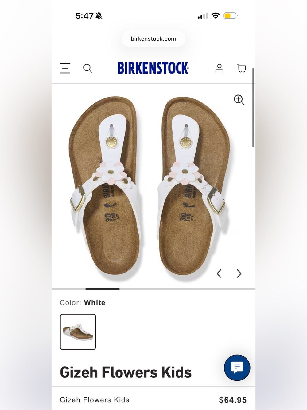 Like New Birkenstock Kid’s Gizeh Flowers
